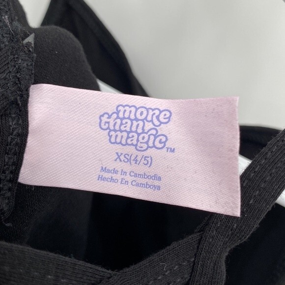 more than magic target leotard gymnastics suit XS 4/5 Black bodysuit cross front - Picture 5 of 6